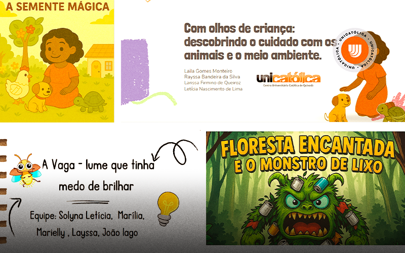 Alunos criam histórias infantis e levam filosofia, comunicação e cuidado animal às crianças
