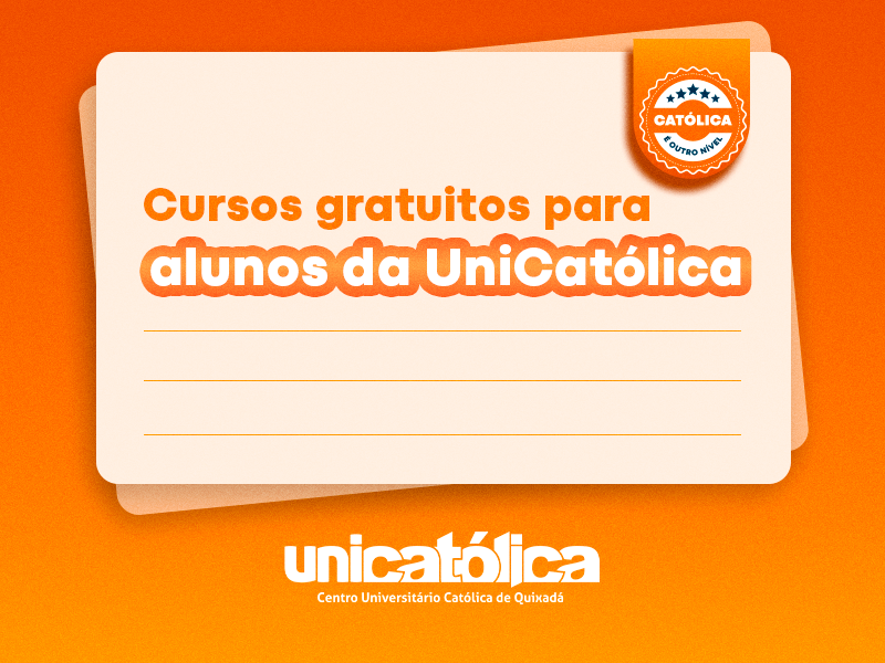 Cursos gratuitos para alunos da UniCatólica
