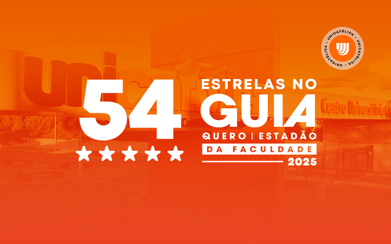 UniCatólica lidera ranking regional com o maior número de cursos 4 estrelas no Guia da Faculdade 2025
